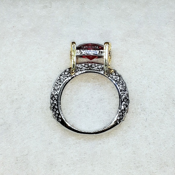 ๐925/18k-2 Tone Ruby Ring - Picture 3 of 7